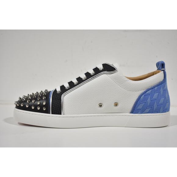 Christian Louboutin Louis Junior Spikes Orlato Flat White Low Top Sneaker 48 15 - Picture 8 of 12